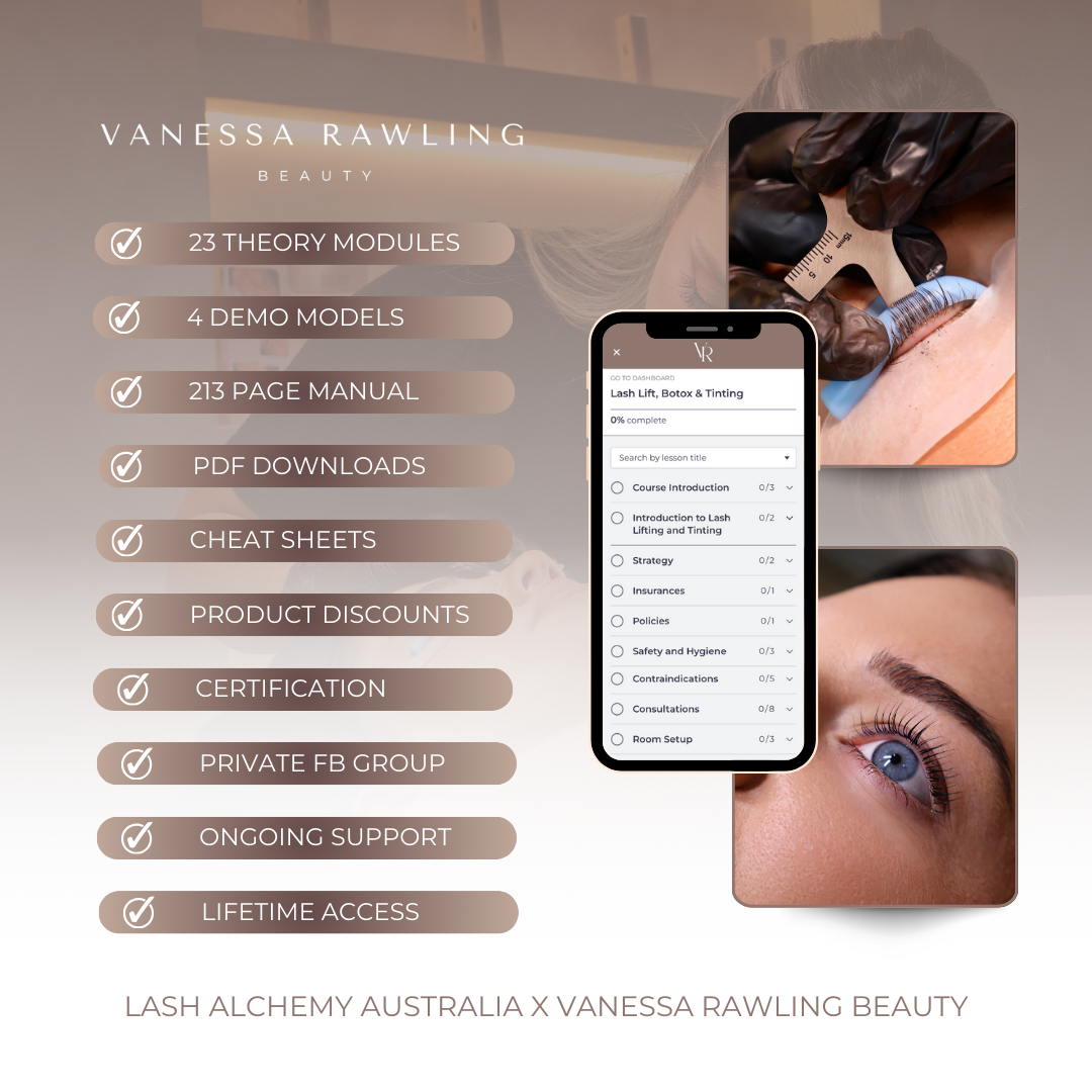 Vanessa Rawling Beauty - Lash Lift, Botox & Tinting Training