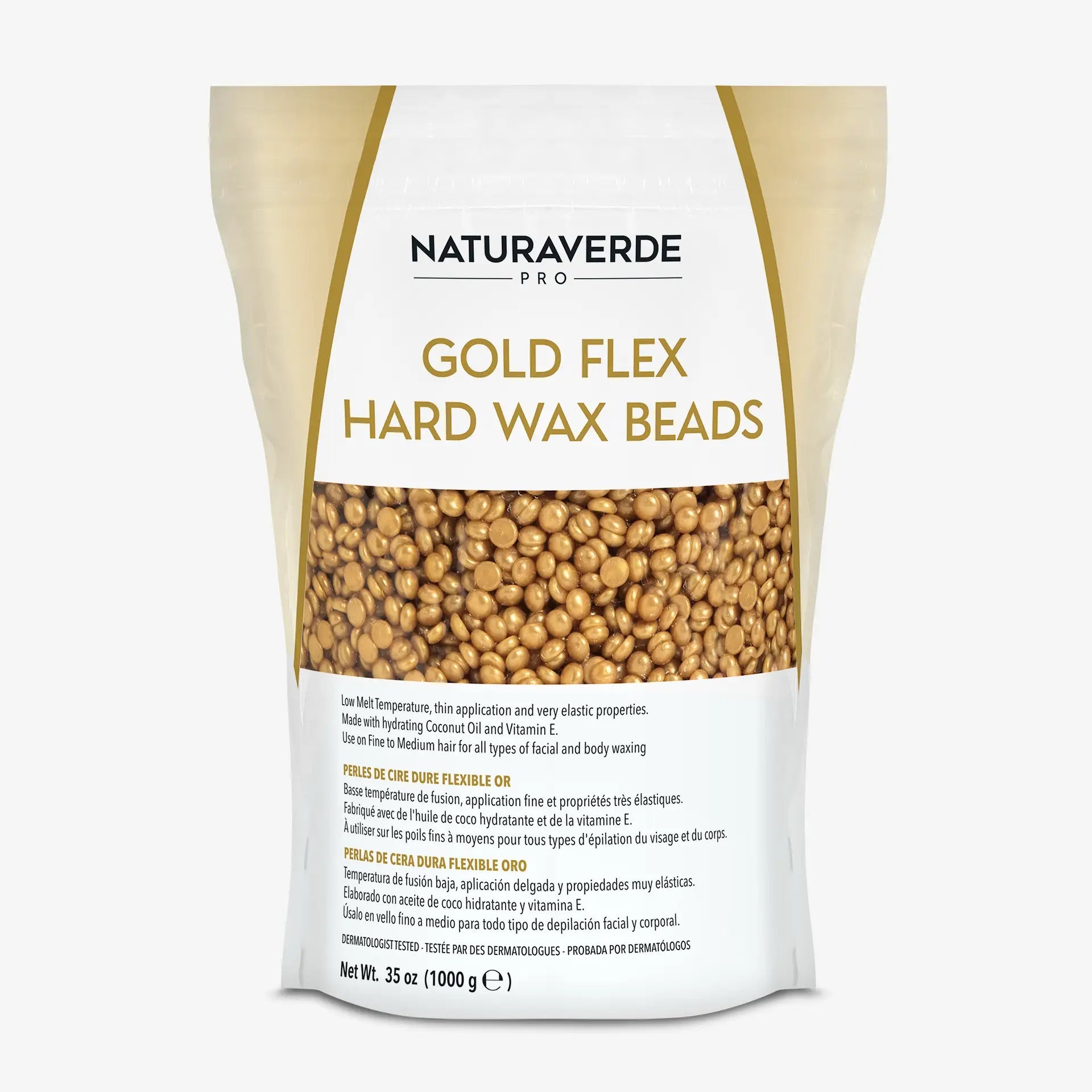 Naturaverde Pro - Gold Flex Hard Wax - Beads (1kg)