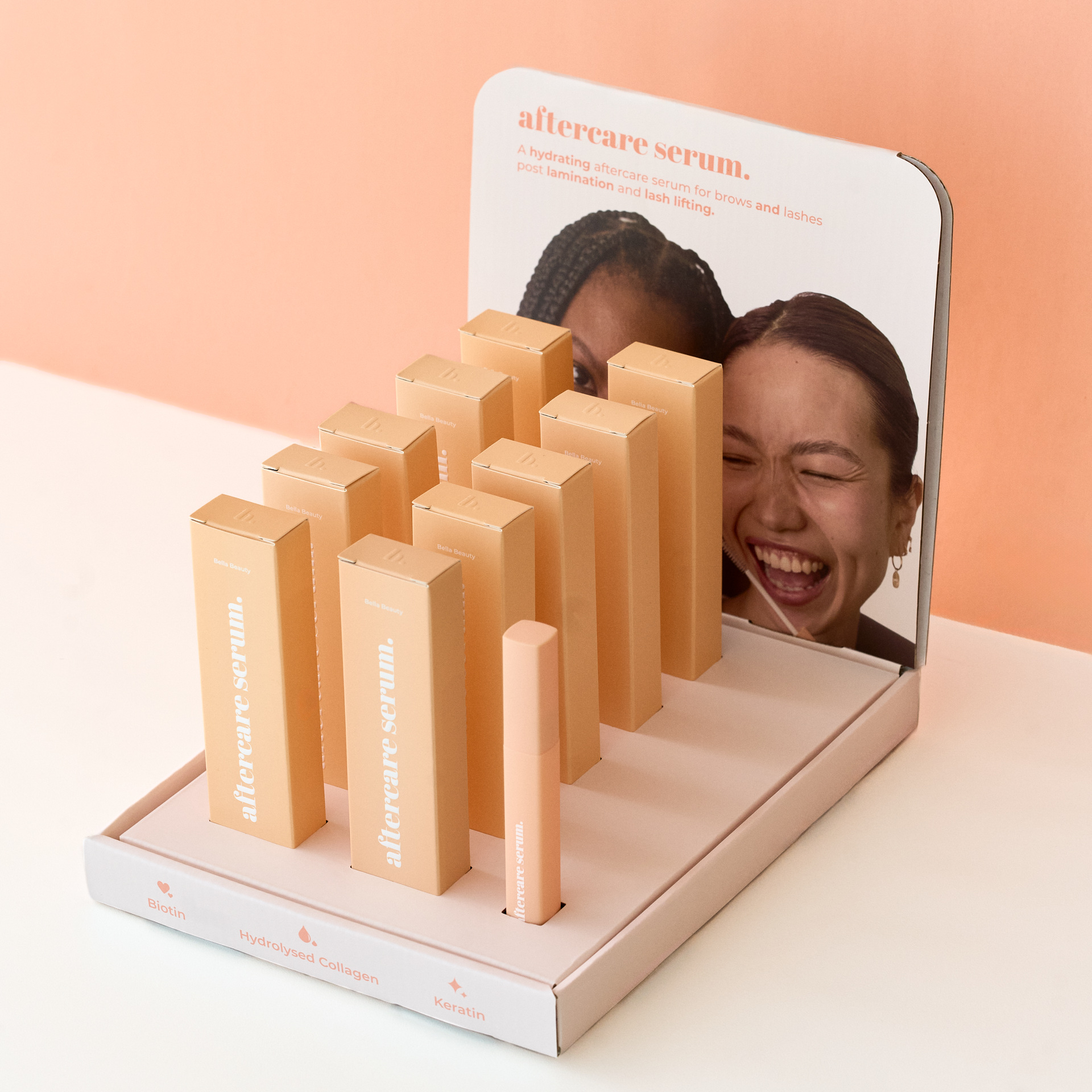 Bella Beauty Pro - Aftercare Serum Retail Starter Pack (11 Serums + Retail Stand)