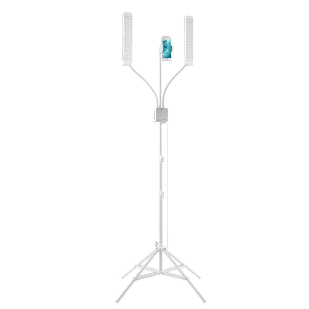 Glamcor Multimedia X with Phone Clip (White & Silver)