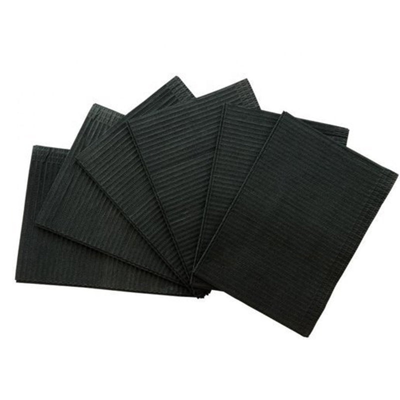 BLACK Disposable Dental Bibs (125PCS)