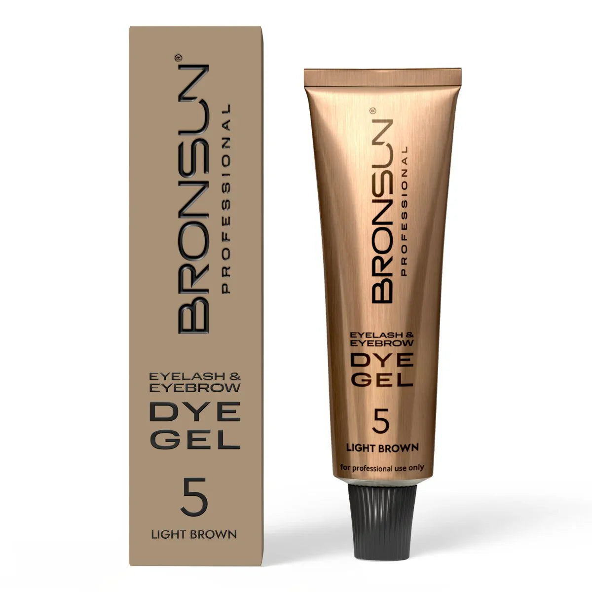 Tube and Box of Bronsun Brow & Lash Hybrid Dye in shade Light Brown