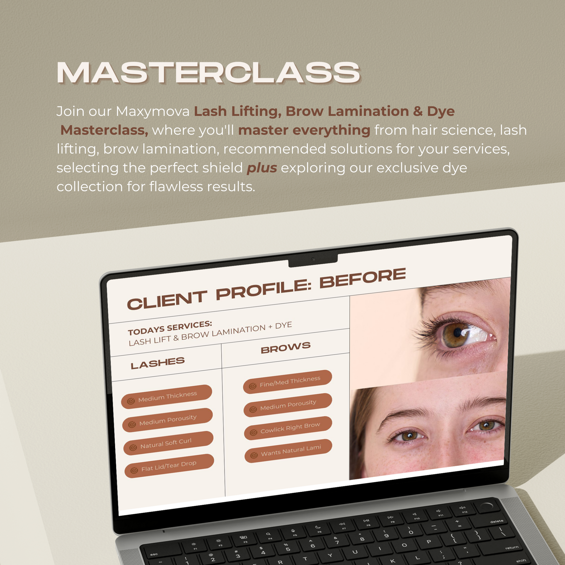 Lash Lifting, Brow Lamination + Dye Online Masterclass by Maxymova