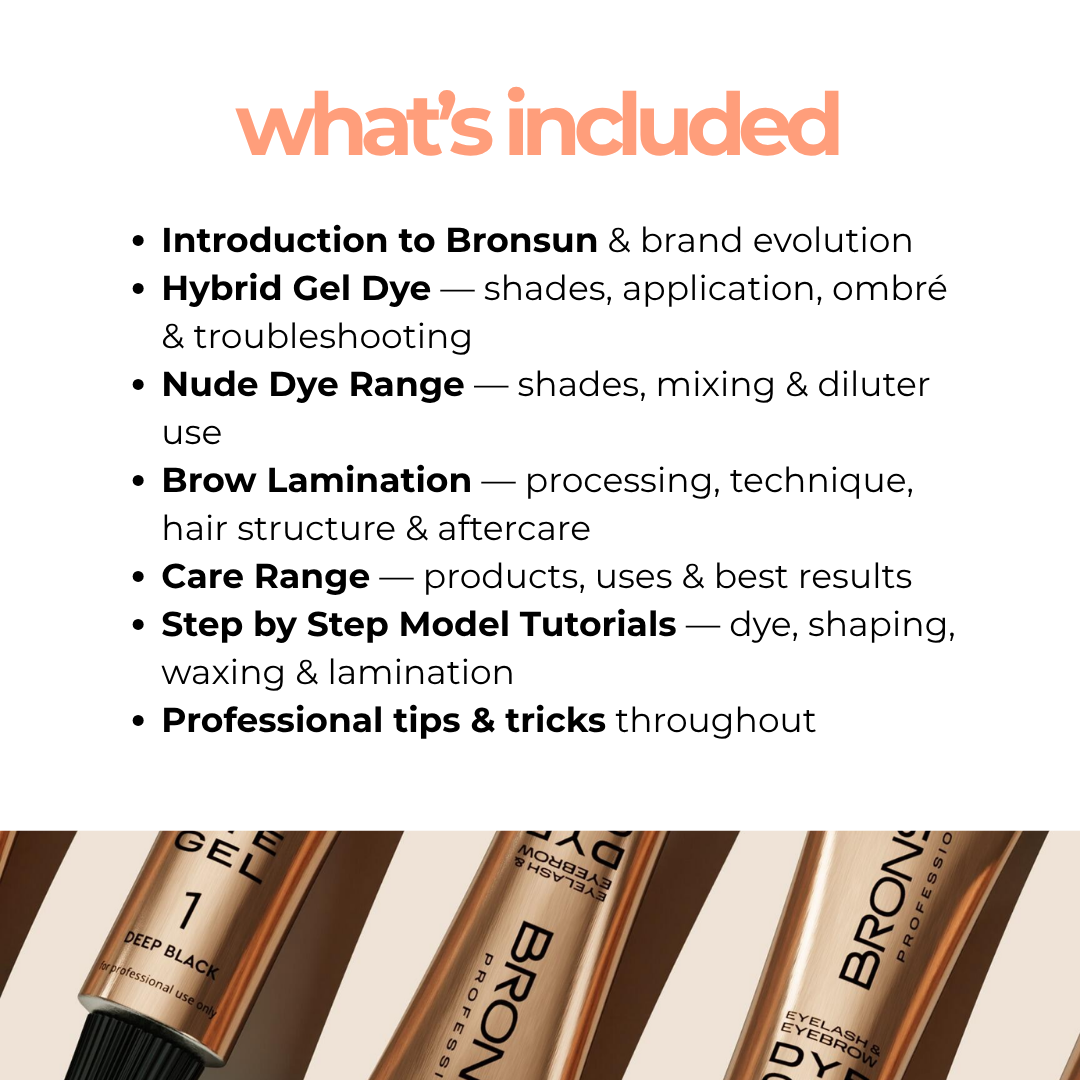 Bella Beauty Pro - Bella's Bronsun Hybrid Dye & Brow Perm Lamination Manual