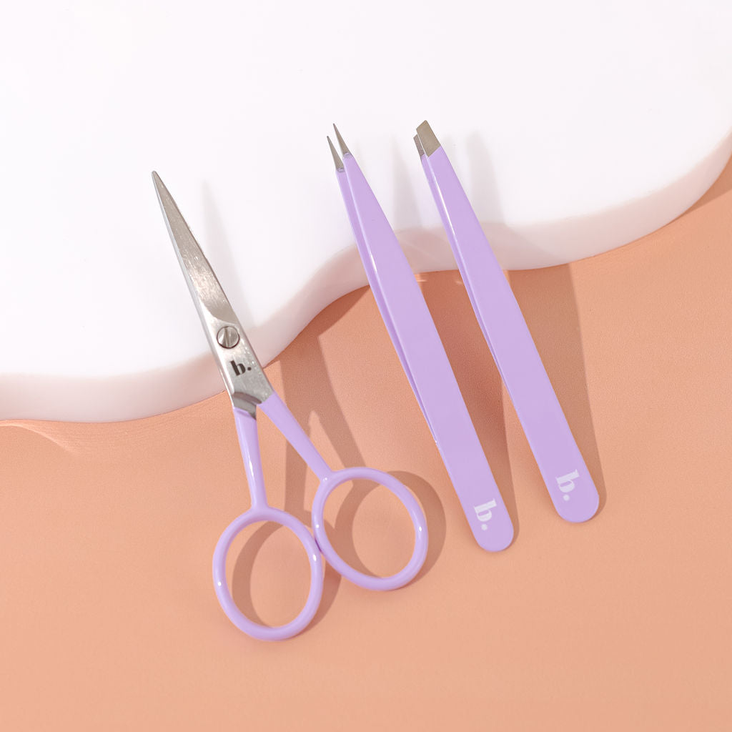 Bella Beauty Pro - Purple Capri Collection Set (Pointed + Slanted + Scissors)