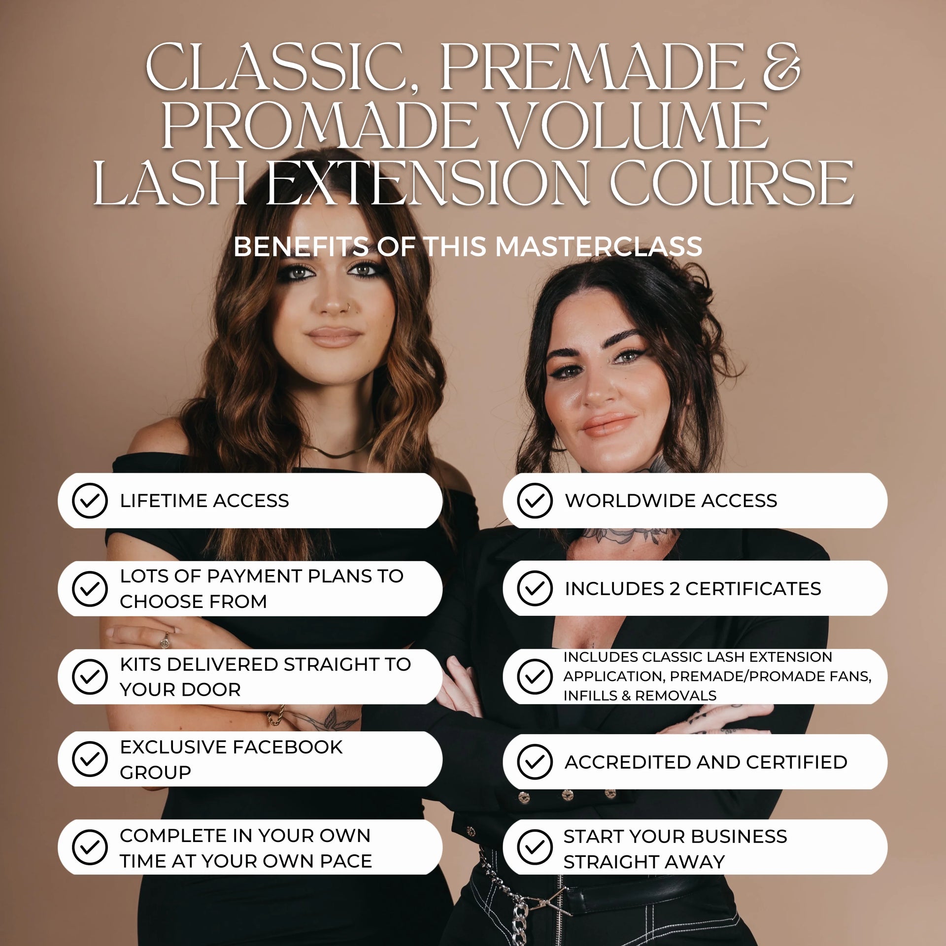 Lash Prodigy - Classic, Premade & Promade Volume Lash Extension Course