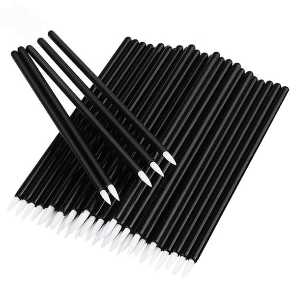 Small Disposable Eyeliner & Brow Brushes (50 Pcs) - Black