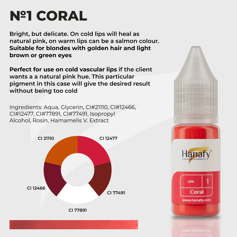 Hanafy - Main Lip Pigment - N1 Coral