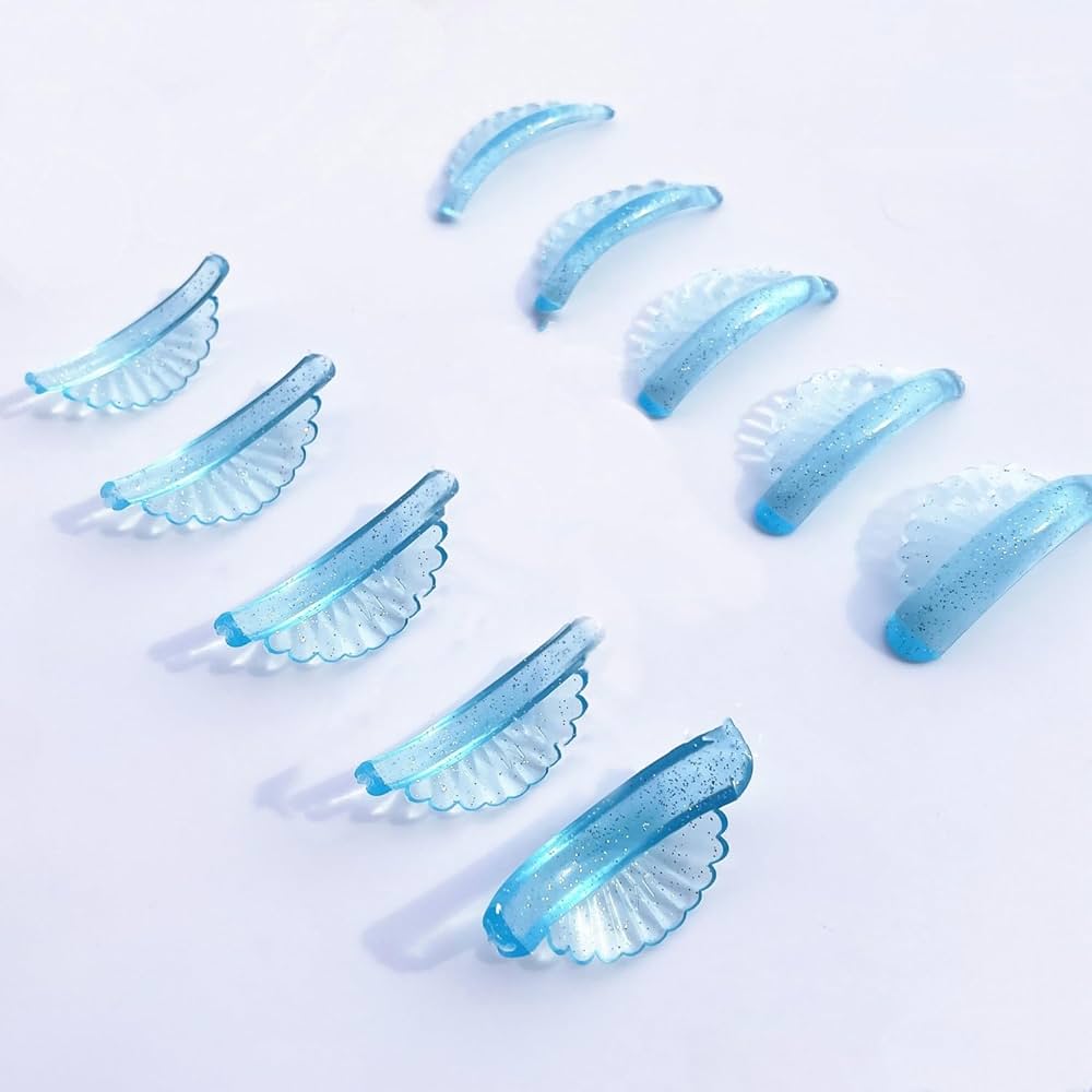 Lash Lift Shields Blue Shell Glitter (5 Pairs)