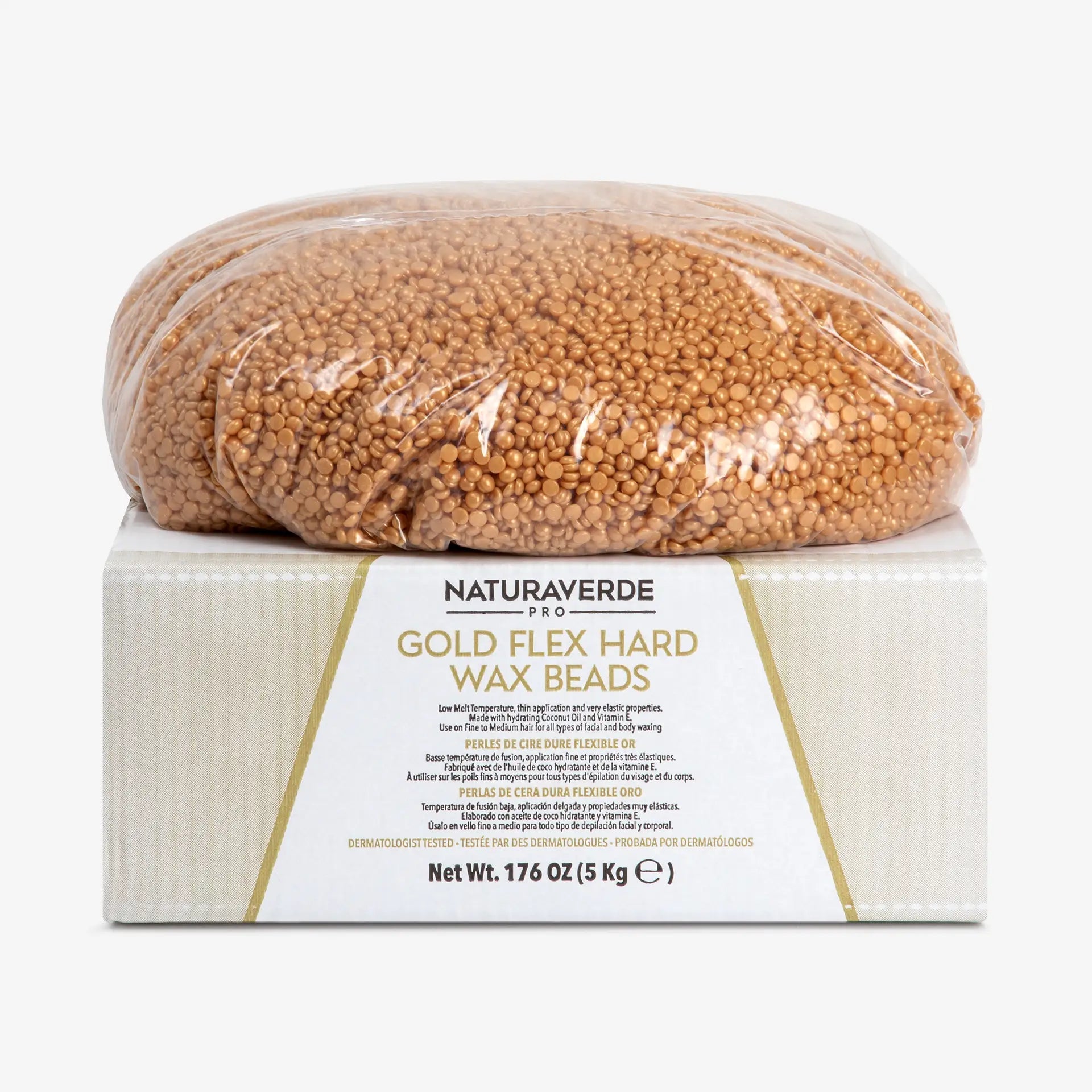 Naturaverde Pro - Gold Flex Hard Wax - Beads (5KG BULK)