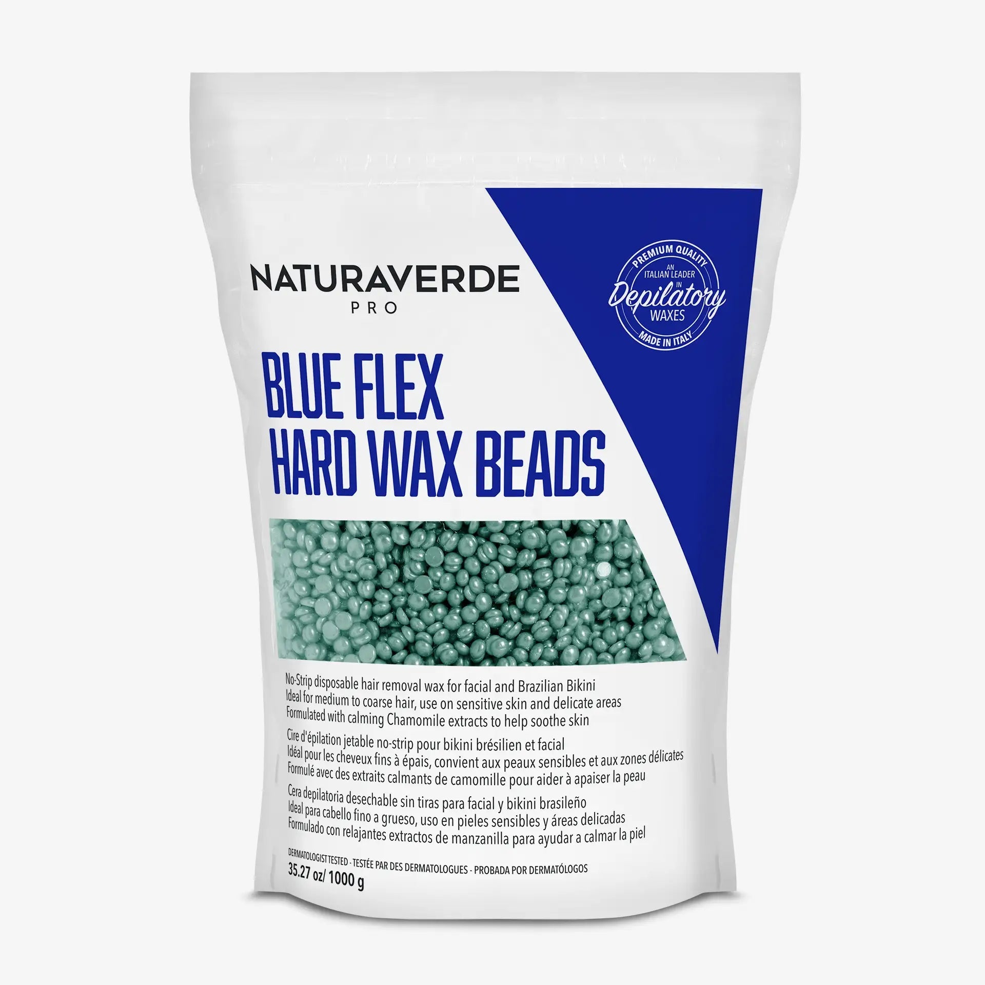 Naturaverde Pro - Blue Flex Hard Wax - Beads (1kg)