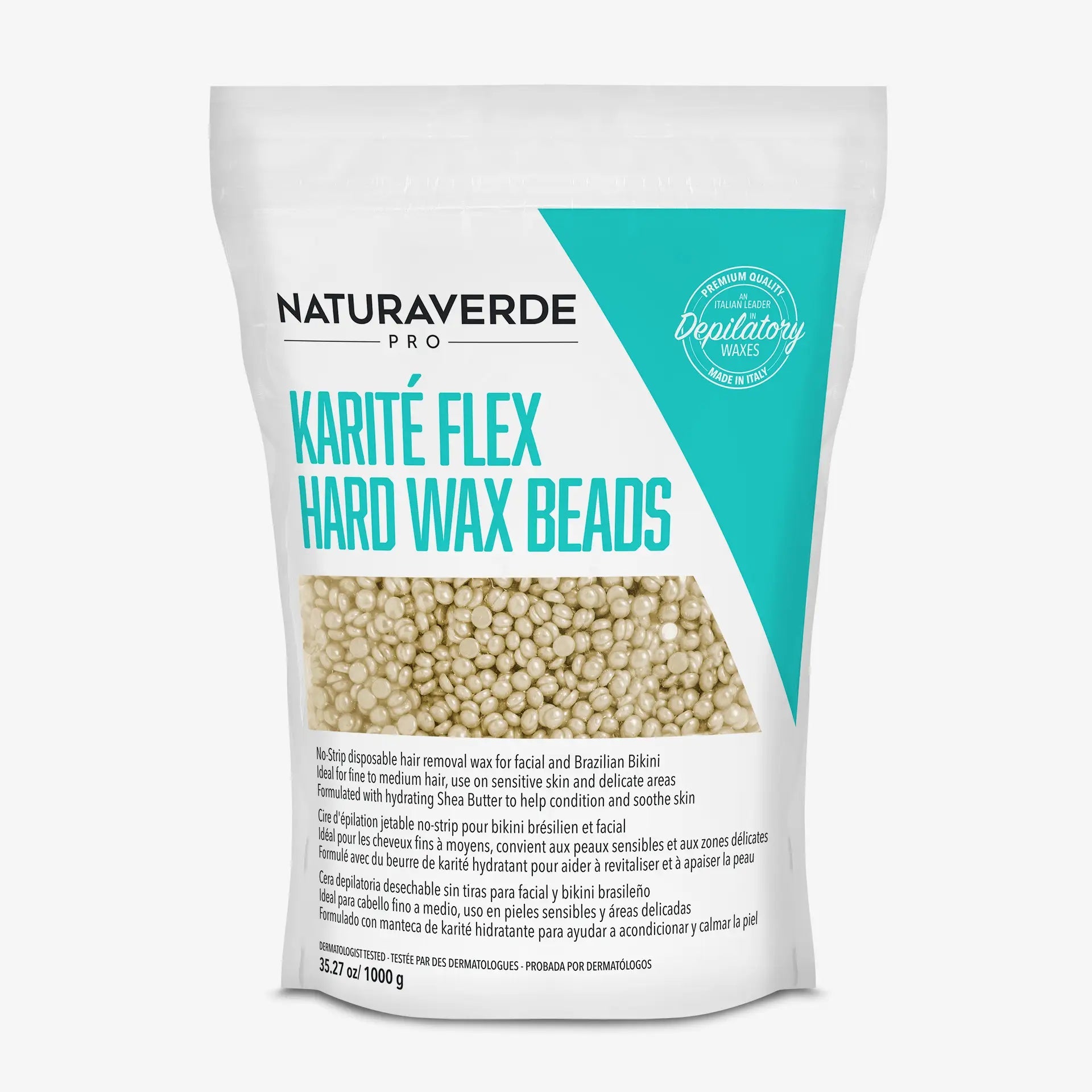 Naturaverde Pro - Shea Butter Karite Flex Hard Wax - Beads (1KG)
