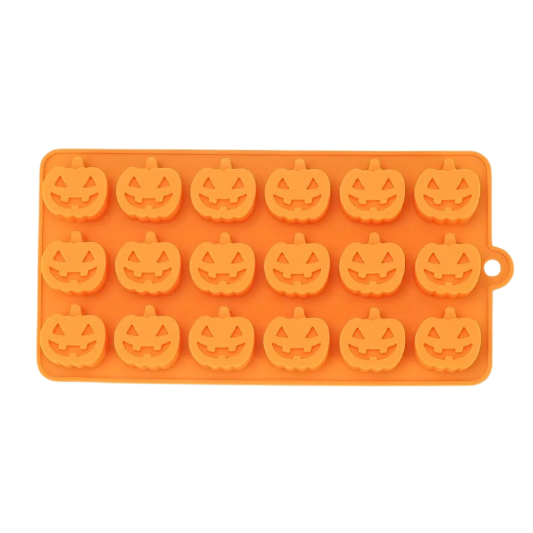 Halloween Wax Silicone Mould Tray (Mini Jack-o-Lantern Pumpkins)