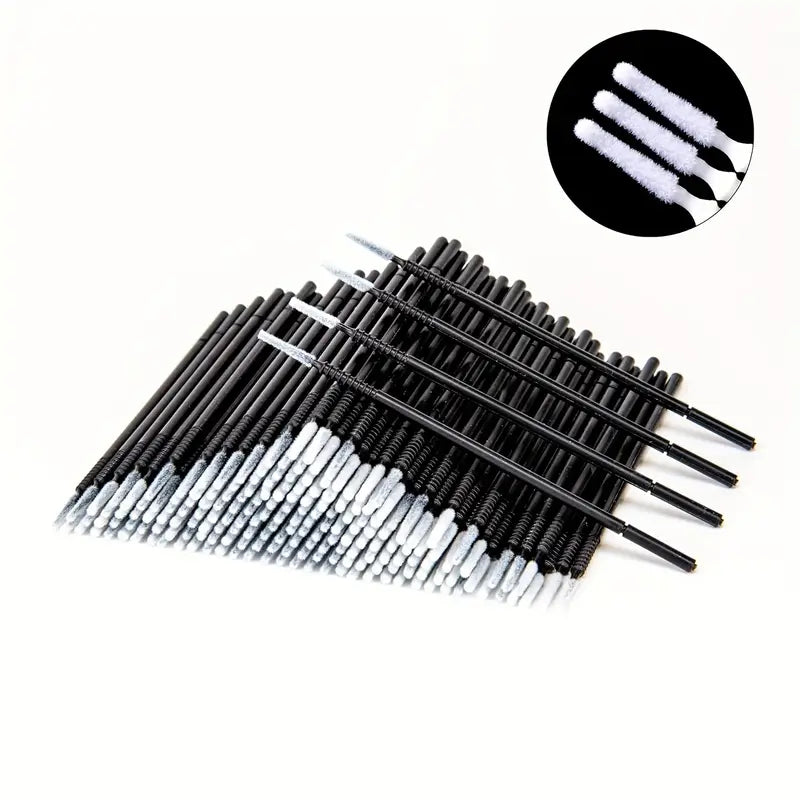 Long Microbrushes Black (100 Pack)