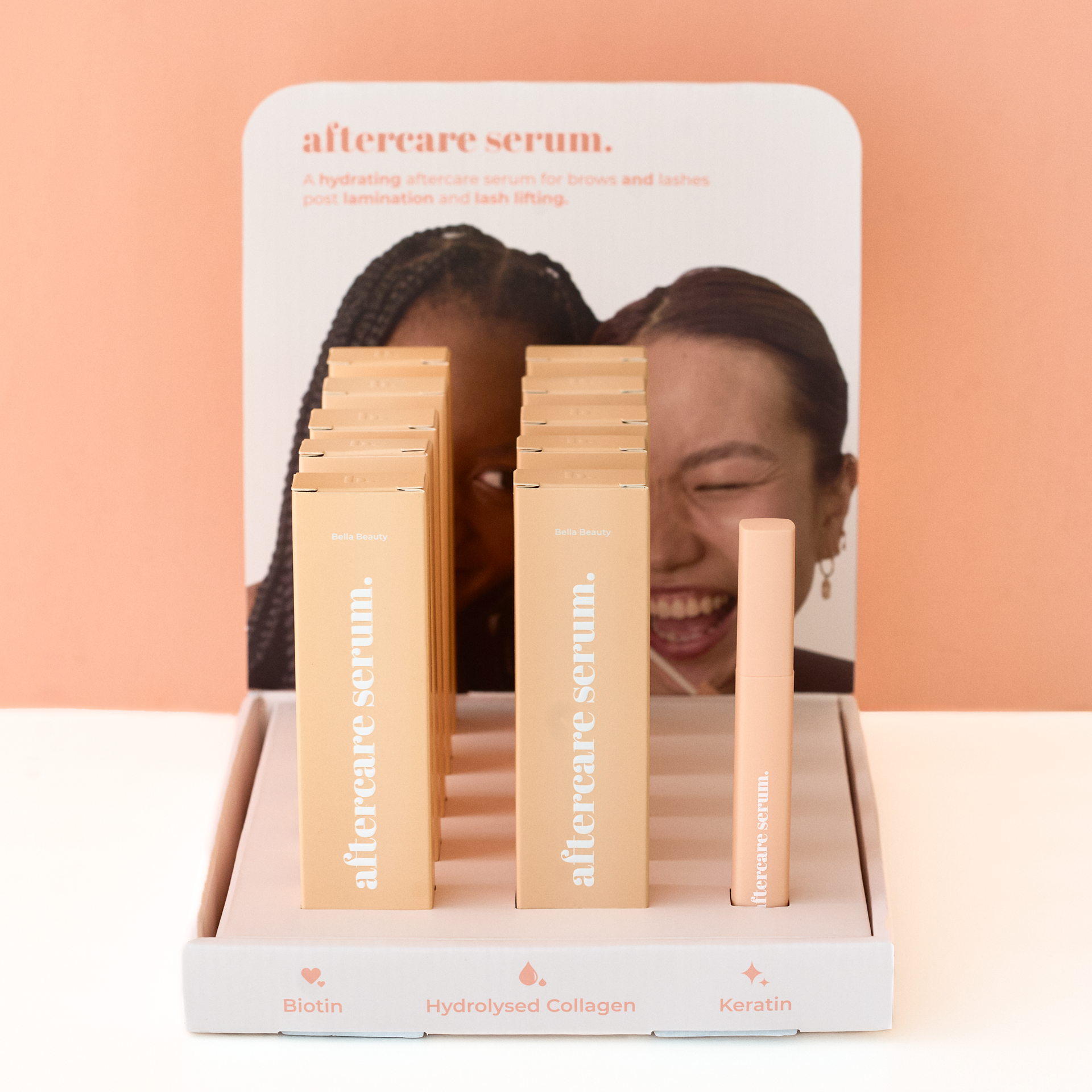 Bella Beauty Pro - Aftercare Serum Retail Starter Pack (11 Serums + Retail Stand)