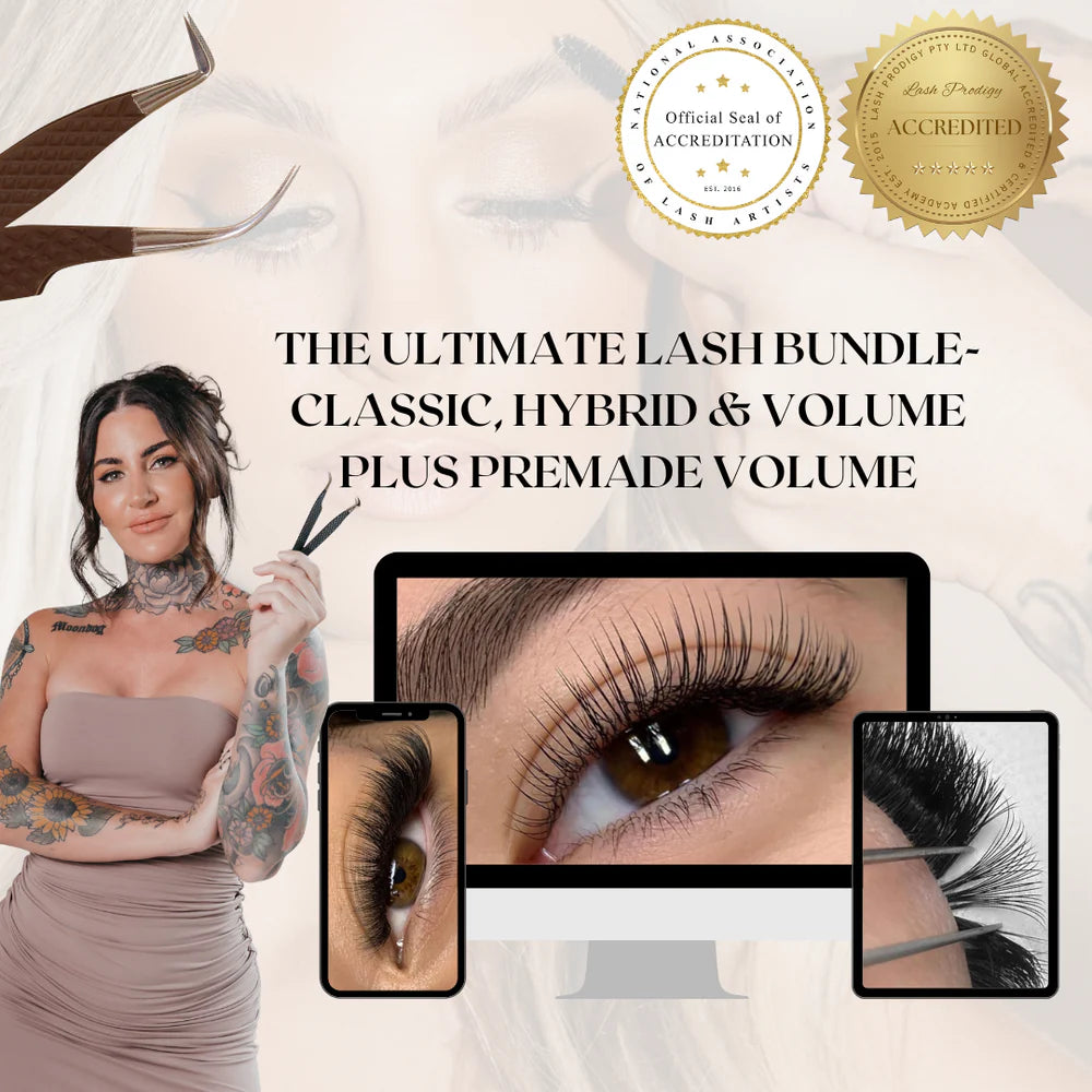 Lash Prodigy - The Ultimate Lash Extension Bundle (Classic, Hybrid, Handmade Russian Volume 3D-10D) Course