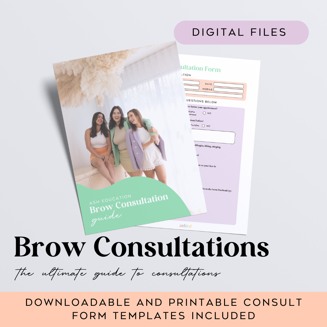 ASH Education - Brow Consultation Guide + Templates (Custom Editable Design)