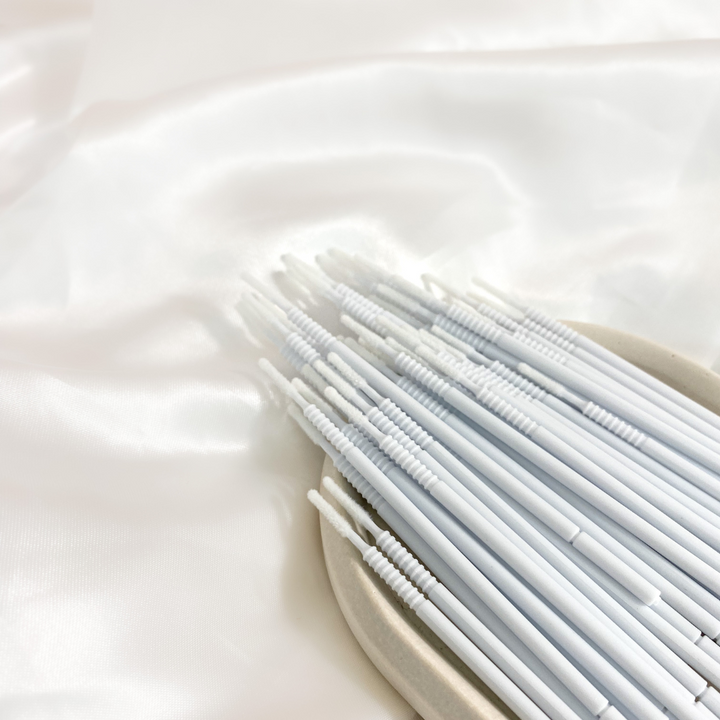 Sponge Microbrush Long Microbrushes White (100 Pack)