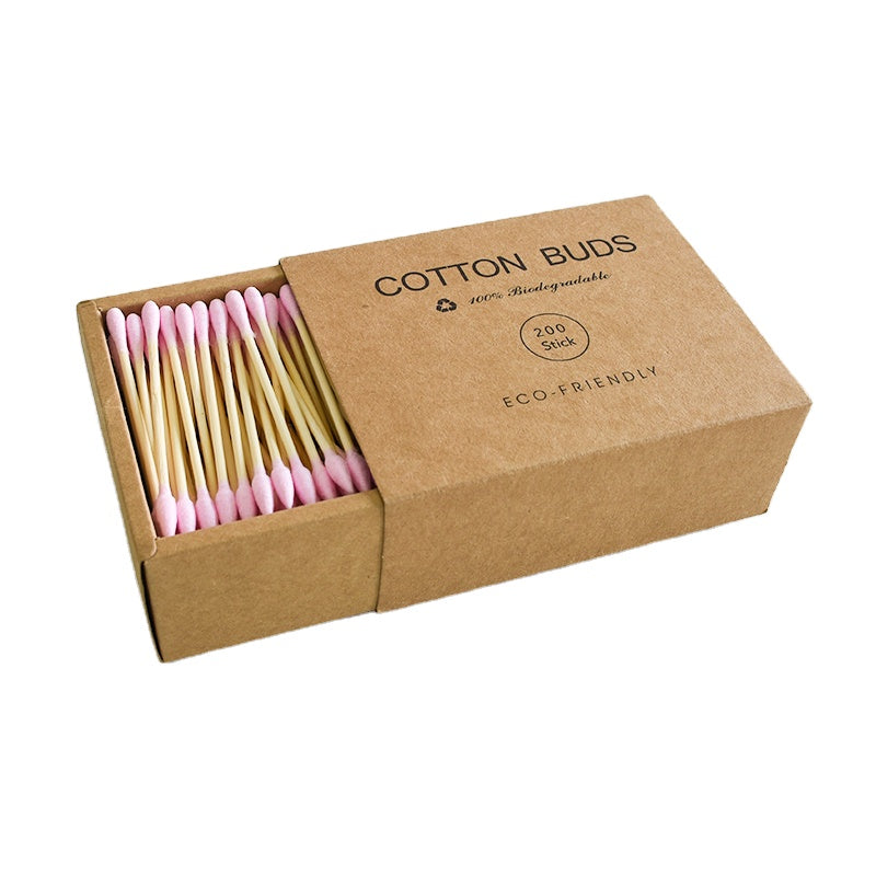 Bamboo Cotton Buds (Pink)